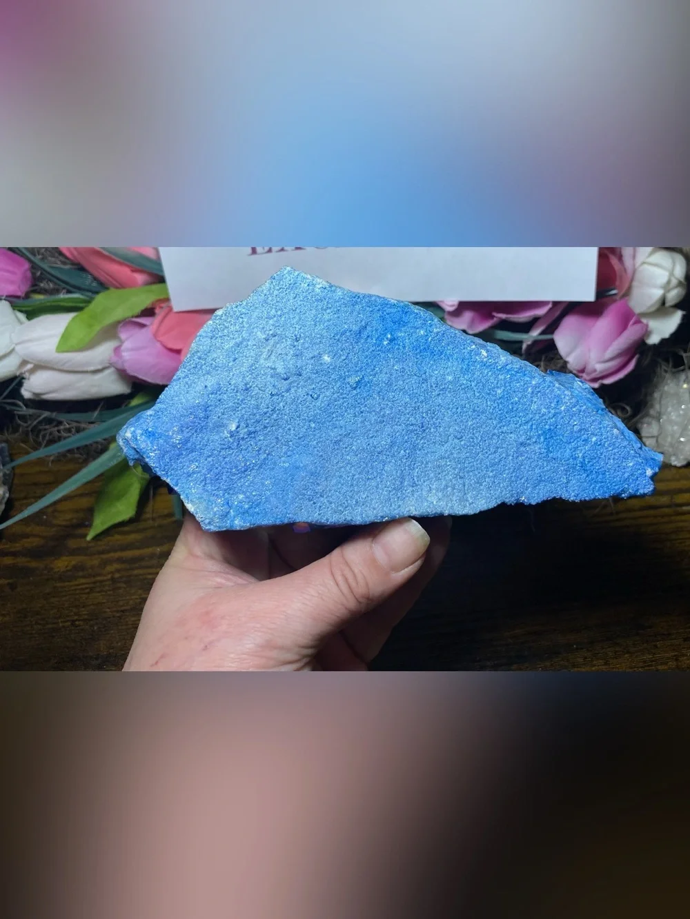 Large Aura Blue Quartz Points Cluster